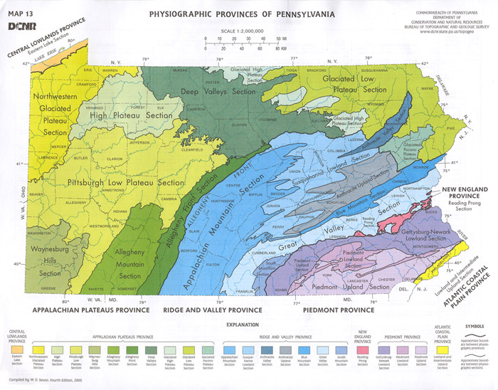 Physiographic Provinces of Pennsylvania